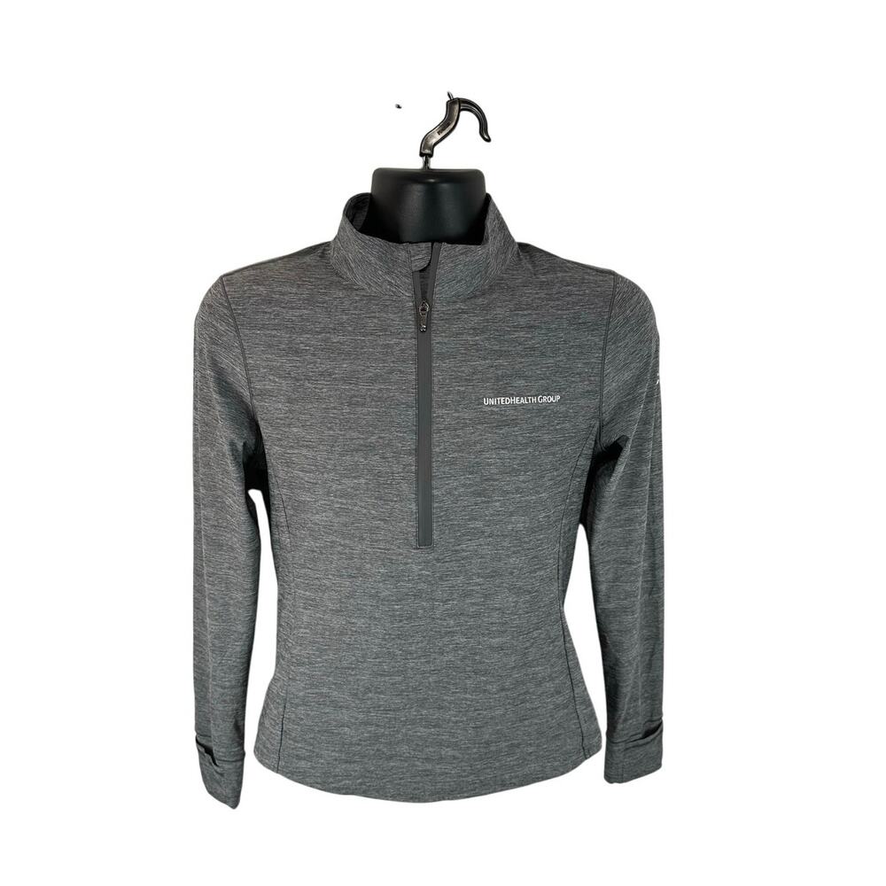 Greyson Golf Performance 1/4 Zip Pullover Grey Size Large Womens Logo